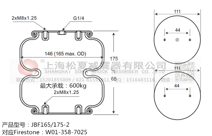 JBF165/175-2橡膠<a href='http://m.xkskcnc.com/' target='_blank'><u>空氣彈簧</u></a>